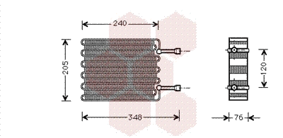 Evaporator, air conditioning (1800V022)