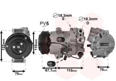 Compressor, air conditioning (3700K608)