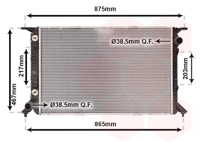 Radiator, engine cooling (03002331)