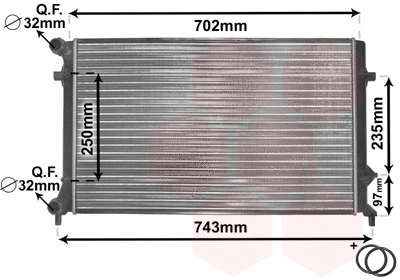 Radiator, engine cooling (58002204)