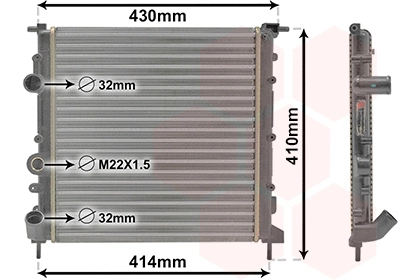 Radiator, engine cooling (43002260)