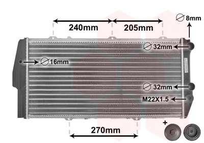 Radiator, engine cooling (03002020)