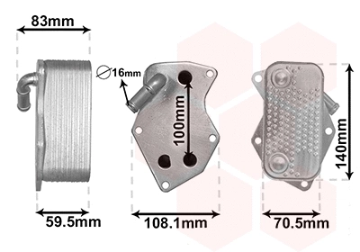 Oil Cooler, engine oil (58013712)