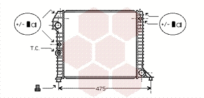 Radiator, engine cooling (59002056)