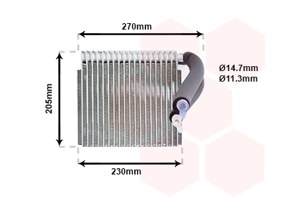 Evaporator, air conditioning (3000V051)