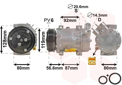 Compressor, air conditioning (0900K238)