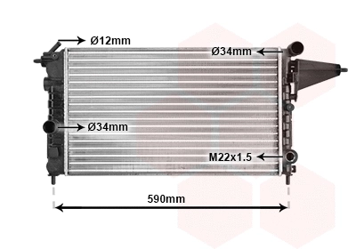 Radiator, engine cooling (37002161)