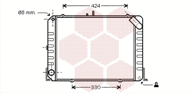 Radiator, engine cooling (53002139)