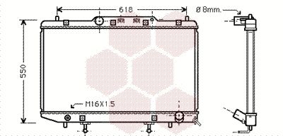 Radiator, engine cooling (53002255)