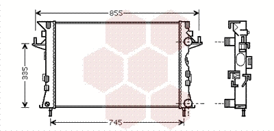 Radiator, engine cooling (43002438)