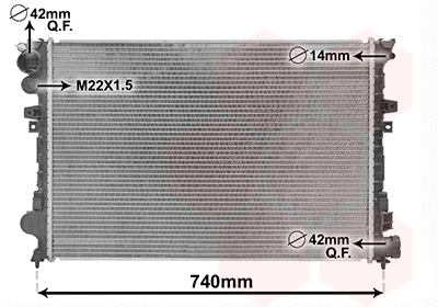 Radiator, engine cooling (09002079)