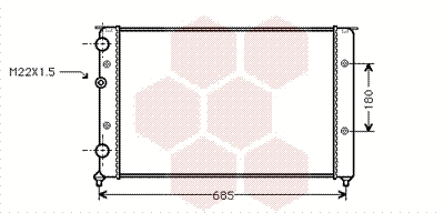 Radiator, engine cooling (58002124)
