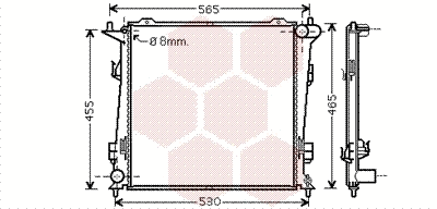 Radiator, engine cooling (83002098)
