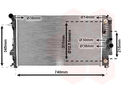 Radiator, engine cooling (30002460)