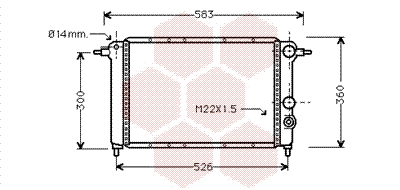 Radiator, engine cooling (43002065)