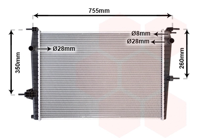 Radiator, engine cooling (43002458)
