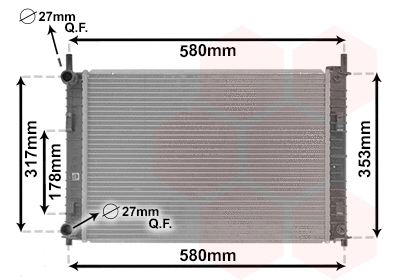 Radiator, engine cooling (18002324)
