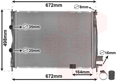 Radiator, engine cooling (13012708)