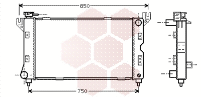 Radiator, engine cooling (07002085)