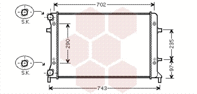 Radiator, engine cooling (58002228)