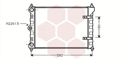 Radiator, engine cooling (58002095)