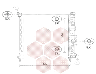 Radiator, engine cooling (37002567)