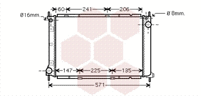 Radiator, engine cooling (13002250)