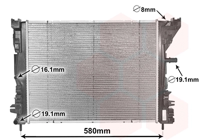 Radiator, engine cooling (43002608)