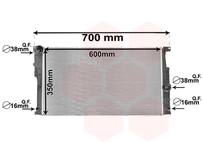 Radiator, engine cooling (06002447)