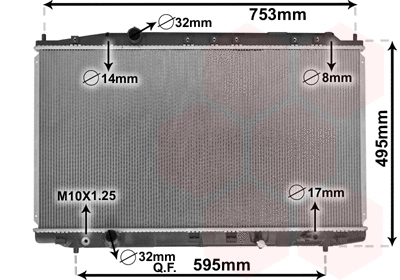 Radiator, engine cooling (25002300)