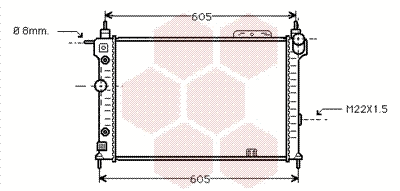 Radiator, engine cooling (37002029)