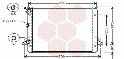 Radiator, engine cooling (58002184)