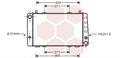 Radiator, engine cooling (76002009)