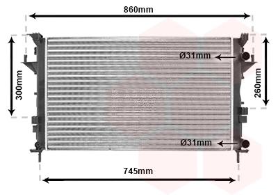 Radiator, engine cooling (43002290)
