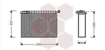 Evaporator, air conditioning (7300V006)