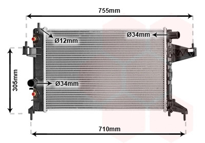 Radiator, engine cooling (37002308)