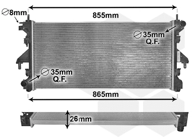 Radiator, engine cooling (40002309)