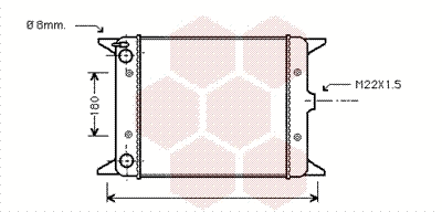 Radiator, engine cooling (58002012)