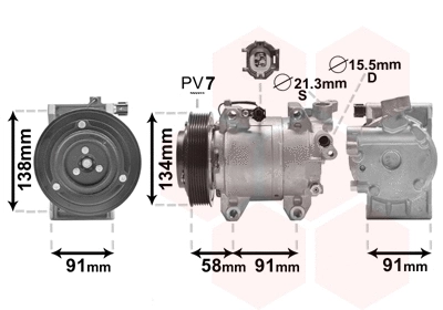 Compressor, air conditioning (1300K344)