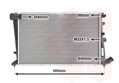 Radiator, engine cooling (09002066)