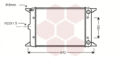 Radiator, engine cooling (58002023)