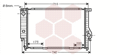 Radiator, engine cooling (06002133)