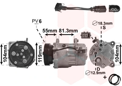 Compressor, air conditioning (0300K003)