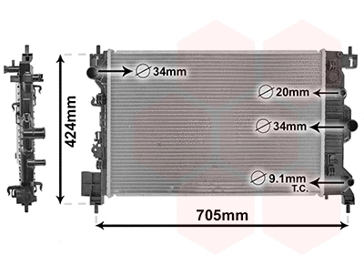 Radiator, engine cooling (37002666)