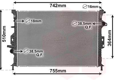 Radiator, engine cooling (18012709)