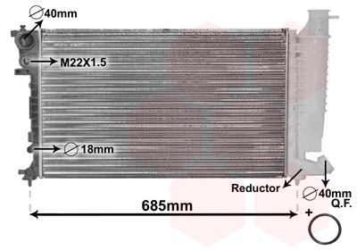 Radiator, engine cooling (09002136)