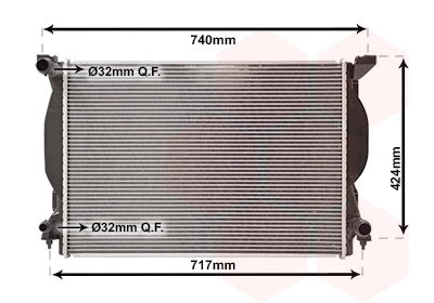 Radiator, engine cooling (03002204)