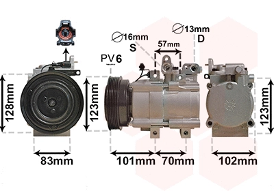 Compressor, air conditioning (8200K219)