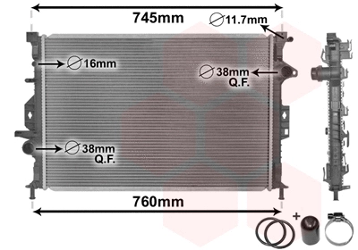 Radiator, engine cooling (18002425)