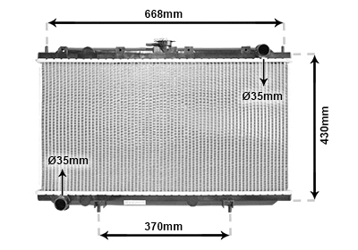 Radiator, engine cooling (13002179)